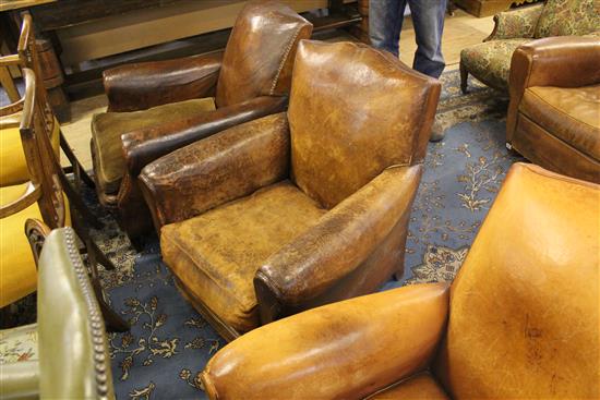 Leather club chair